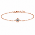 Moissanitt Boblearmbånd i Ekte 925 Sterling Sølv – 18K Roségullbelagt Armbånd