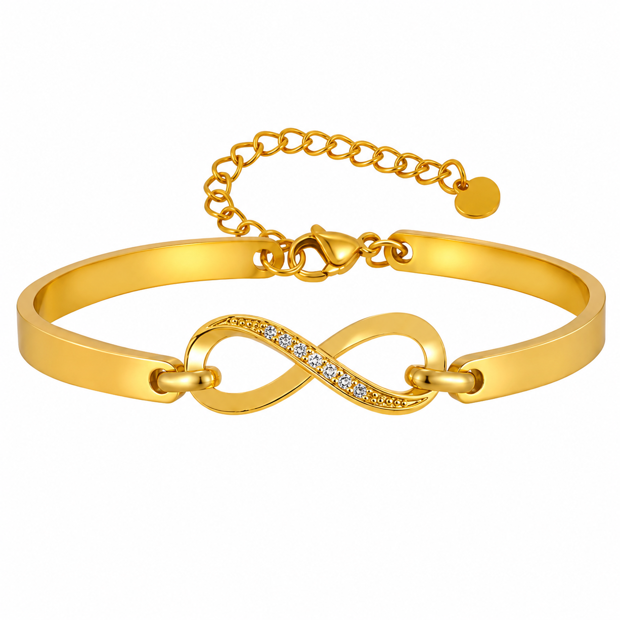 Infinity Armbånd med Zirkonia – Elegant Endless Love Smykke til Dame