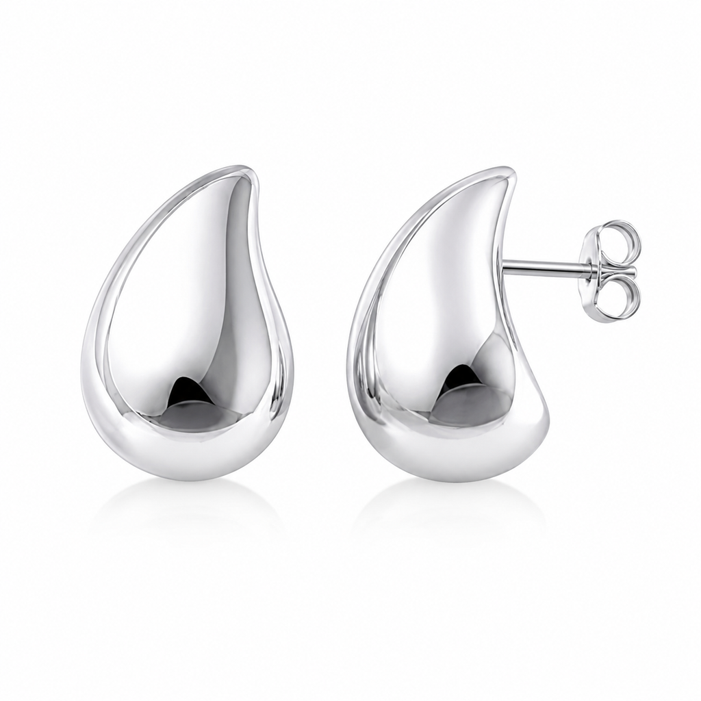 Dråpeøredobber i 925 Sterling Sølv for Dame – Elegante Water Drop Øredobber