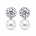 Perleøredobber i 925 Sterling Sølv for Dame – Elegante Brudeøredobber
