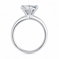 2 ct Moissanittring i 925 Sterling Sølv – D-farge VVS1 Kronering for Dame
