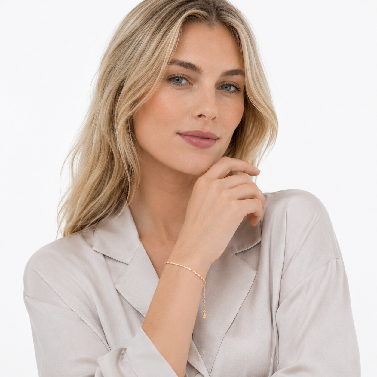 Geometrisk Armbånd i 925 Sterling Sølv – Minimalistisk Firkantet Smykke