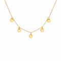 Minimalistisk Choker Halskjede med Rundt Anheng – Trendy Geometrisk Smykke