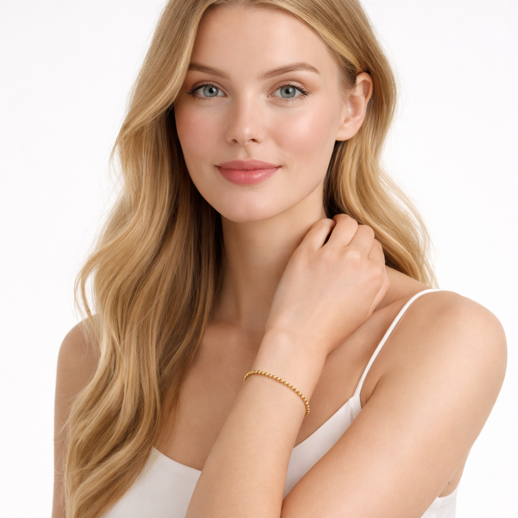 Box Chain Armbånd i Gullfarget Stål – 2 mm Minimalistisk Lenke