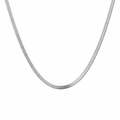 Flat Herringbone Choker i Gullbelagt Stål – 4 mm Snake Chain Halskjede (37 + 11,5 cm)