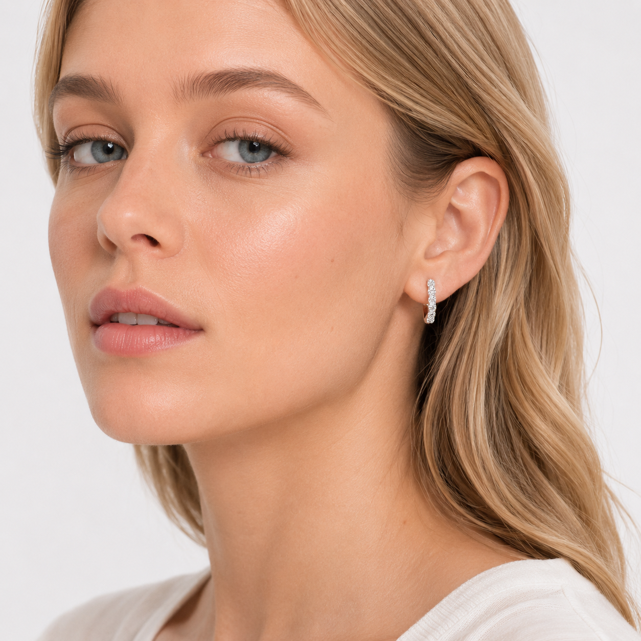 Moissanitt Øredobber i 925 Sterling Sølv – Elegante Øredobber med Glitrende Stener