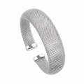 Vintage Mesh Cuff Armbånd – Gull- eller Sølvfarget Statement Bangle