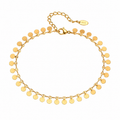 Ankelkjede med Disc & Tassel – Gullfarget Minimalistisk Design