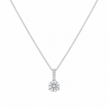 Dråpehalskjede i S925 Sterling Sølv med Zirkonia – Elegant Anheng for Dame
