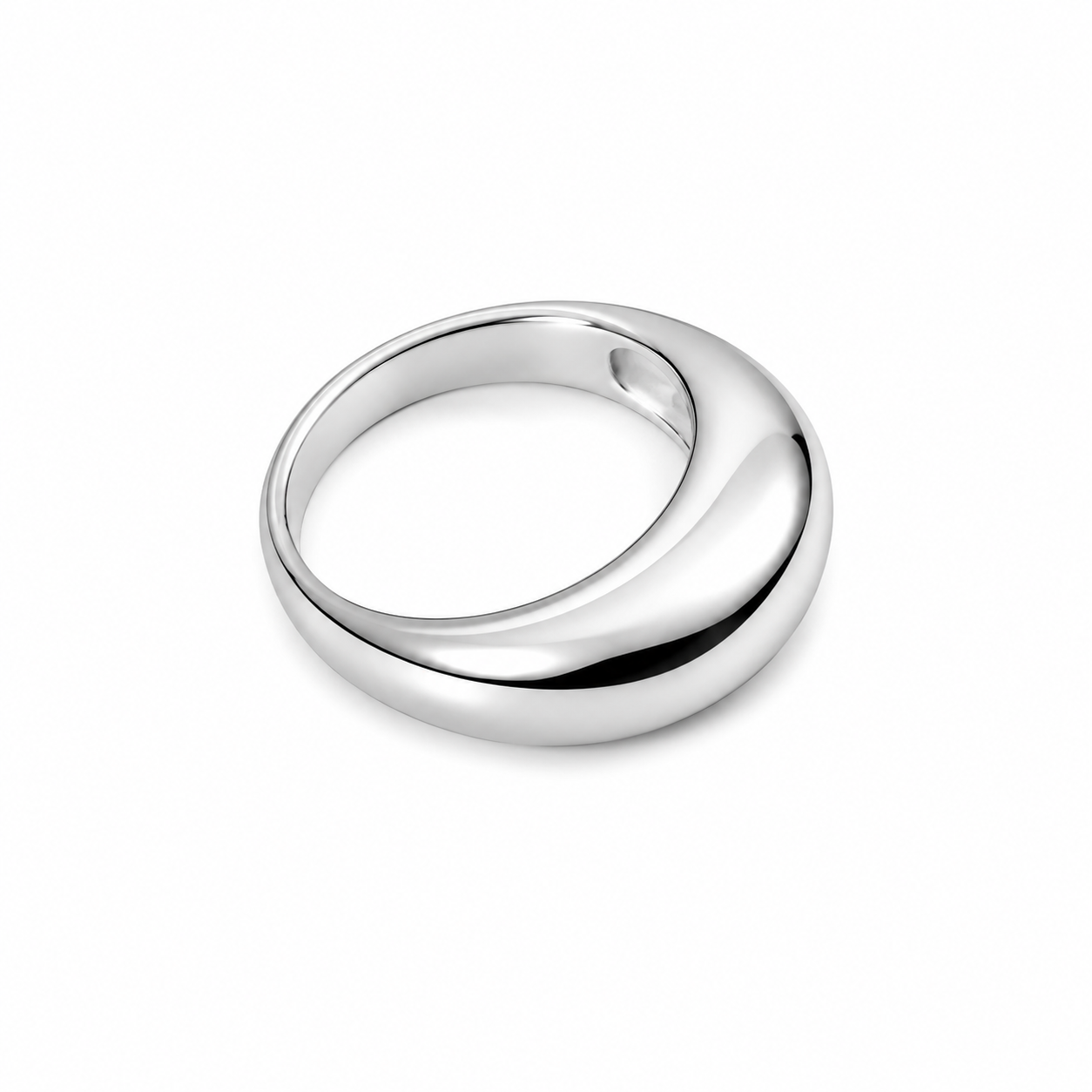 Geometrisk Ring i Rustfritt Stål – Minimalistisk Ring til Dame