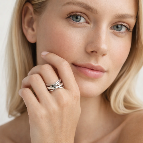 925 Sterlingsølv Korsring – Elegant og Tidløs Ring for Kvinner