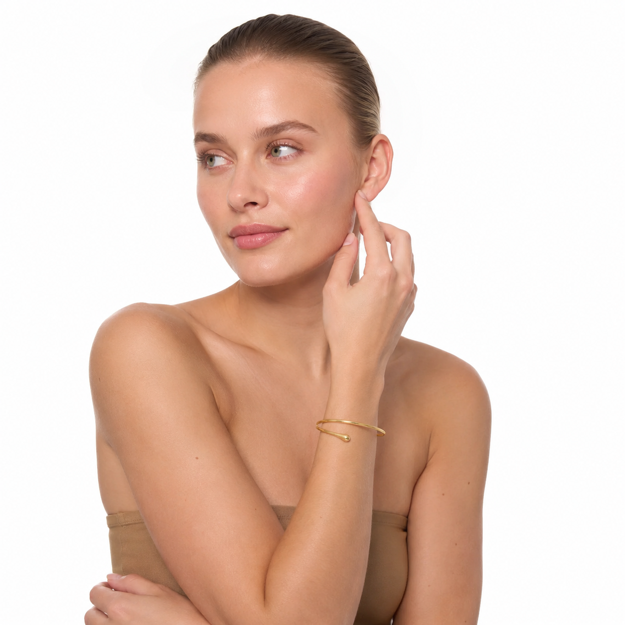 Boho Overarmsarmbånd i Rustfritt Stål – Justerbar Geometrisk Cuff til Dame