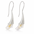 Håndlagde Calla Lily Øredobber i 925 Sterlingsølv – Naturinspirert Designer­smykke