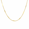 Tynt Kjede Halskjede i Gullbelagt Stål – 50 cm / 2 mm Unisex Design