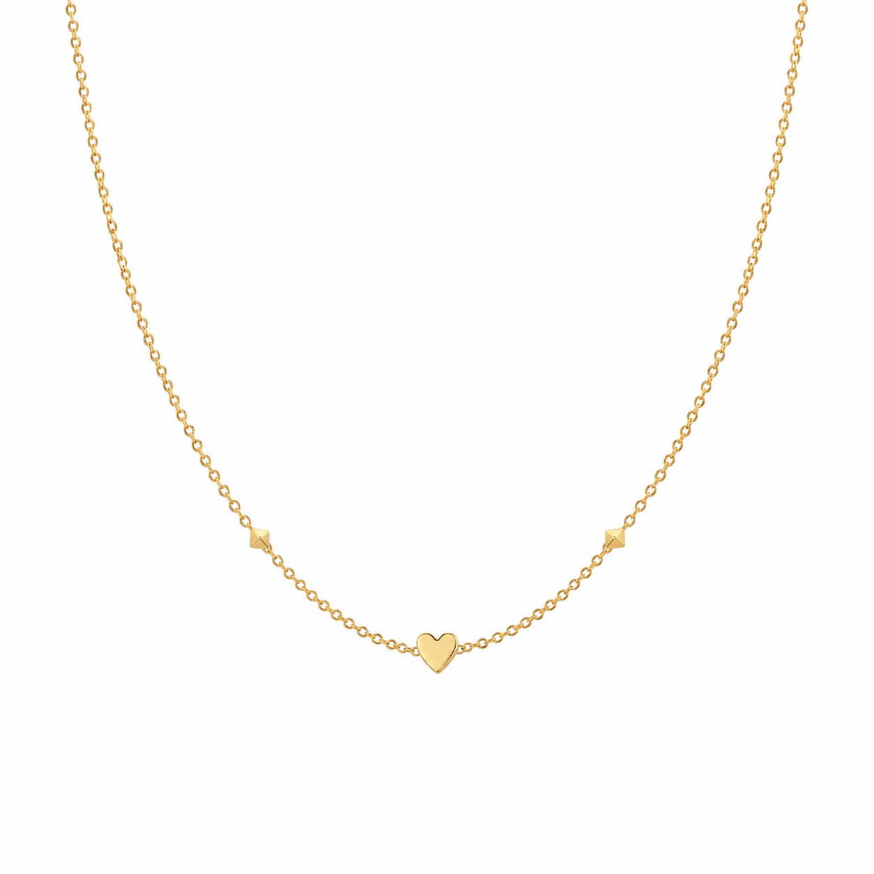 Mini Hjerte Choker Halskjede – 316L Rustfritt Stål