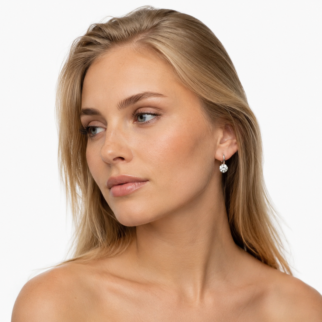Moissanitt Hengende Øredobber i 925 Sterling Sølv – Elegante Øredobber til Dame