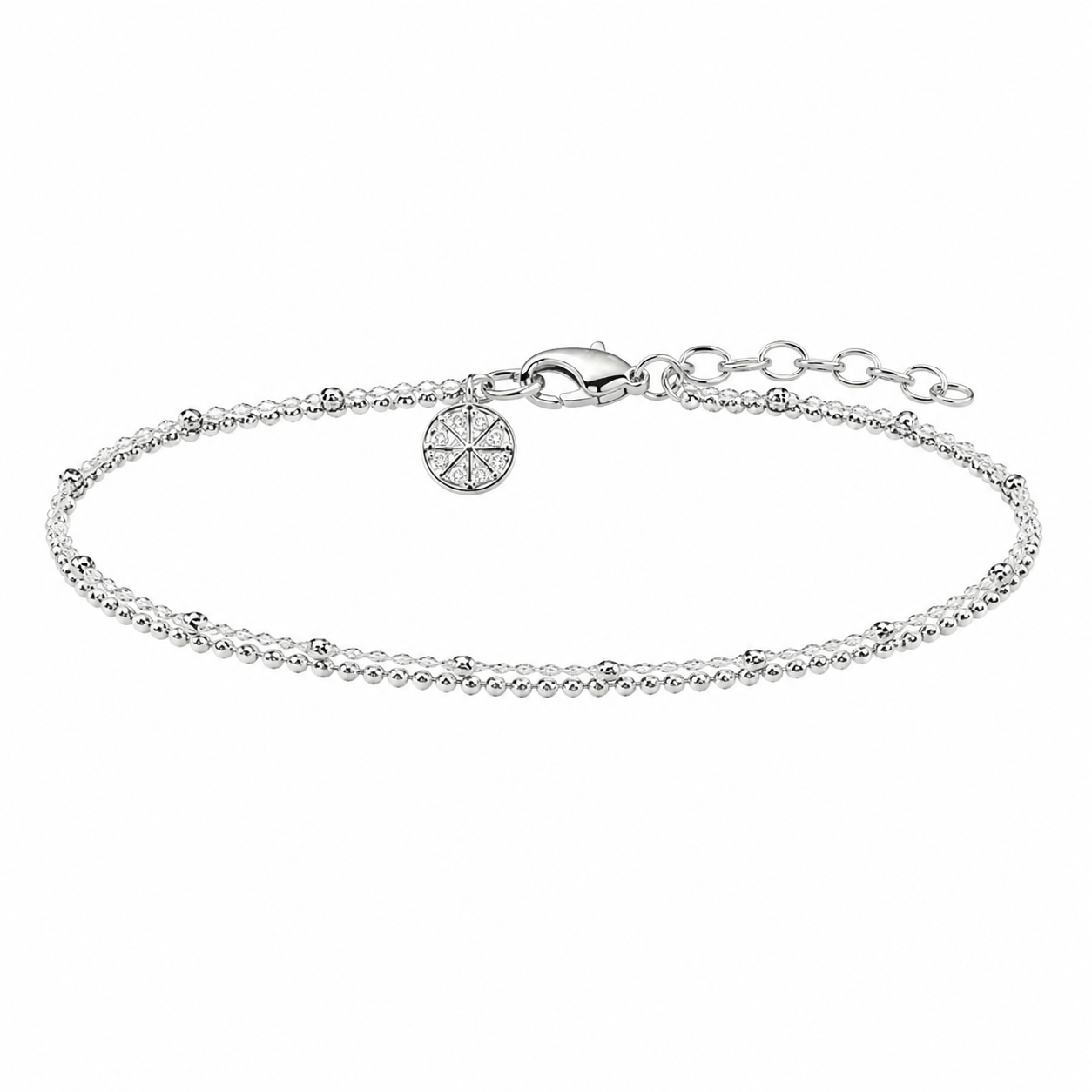 Karma Wheel Armbånd i 925 Sterling Sølv – Minimalistisk Unisex Smykke