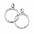 Runde Hengende Øredobber i 925 Sterling Sølv – Elegant Smykke til Dame