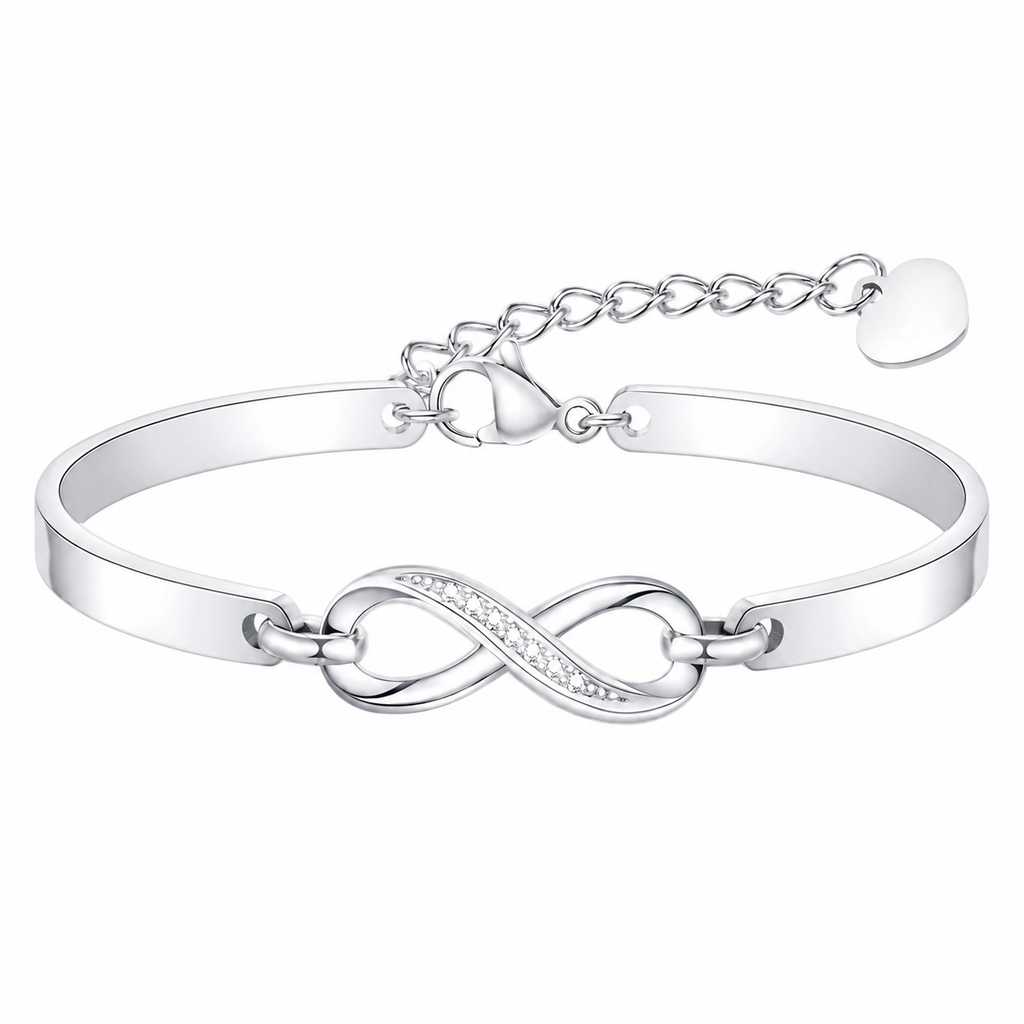 Infinity Armbånd med Zirkonia – Elegant Endless Love Smykke til Dame