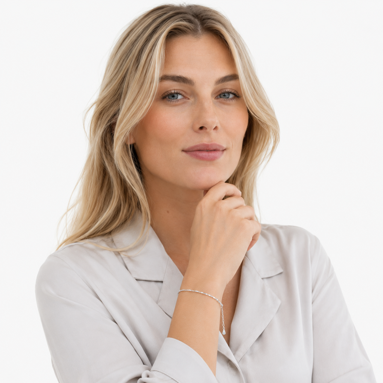 Geometrisk Armbånd i 925 Sterling Sølv – Minimalistisk Firkantet Smykke