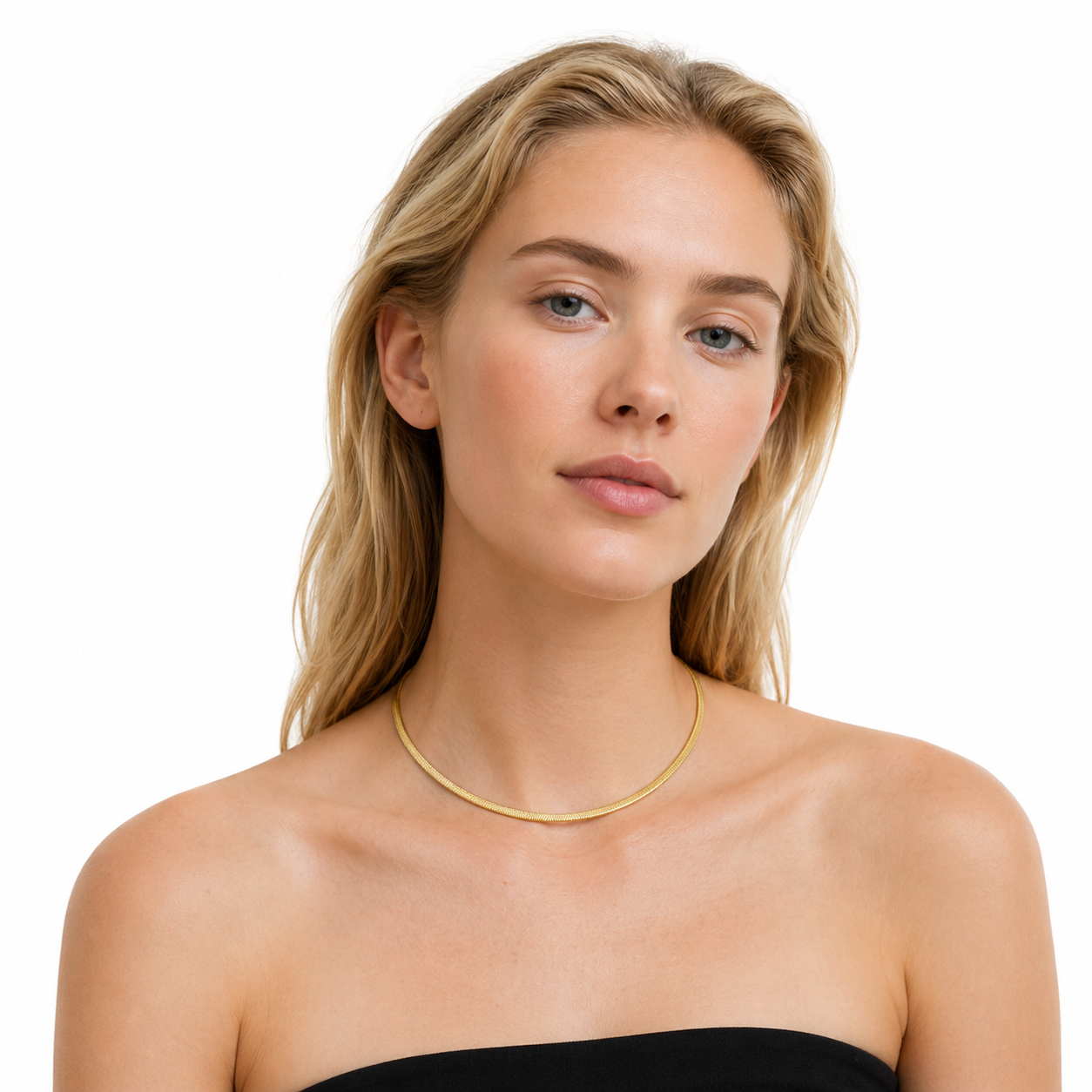 Snake Chain Halskjede til Dame – Gullfarget Minimalistisk Design