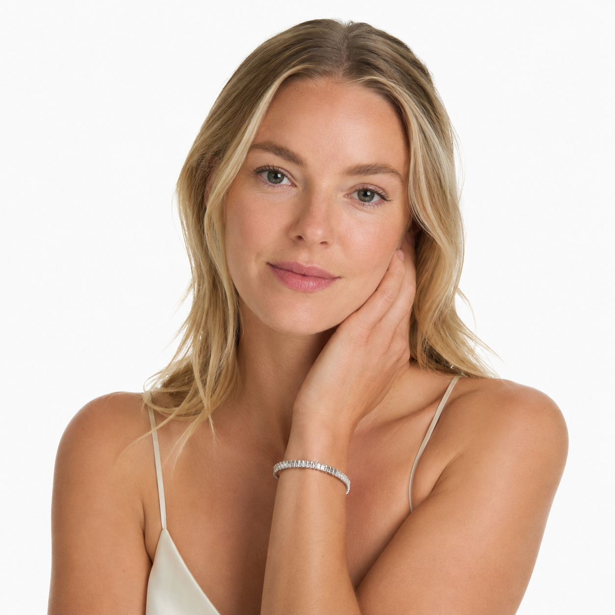 Krystallarmbånd i 925 Sterling Sølv – Elegant Smykke til Dame