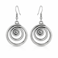 Etniske Vintage Spiraløredobber – Lange Geometriske Metalløredobber