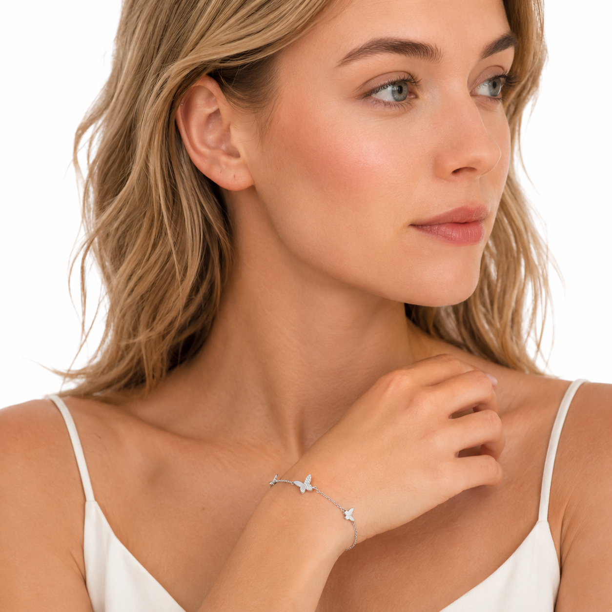 Sommerfuglarmbånd i 925 Sterling Sølv – Elegant Armbånd til Dame