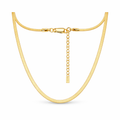 Flat Snake Chain Halskjede i 925 Sterlingsølv – Elegant Choker 3 mm