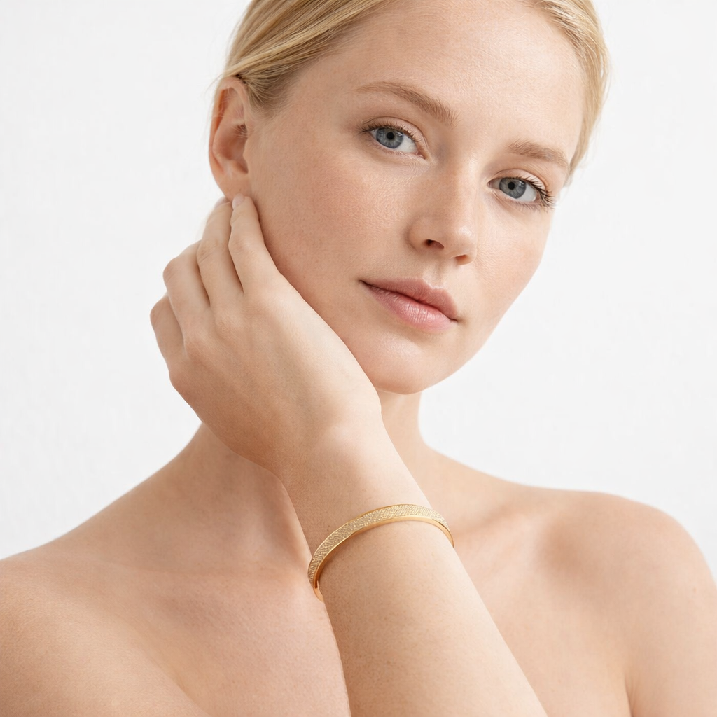 Armbånd i Rustfritt Stål – Minimalistisk Bangle med Matt Finish (Unisex)