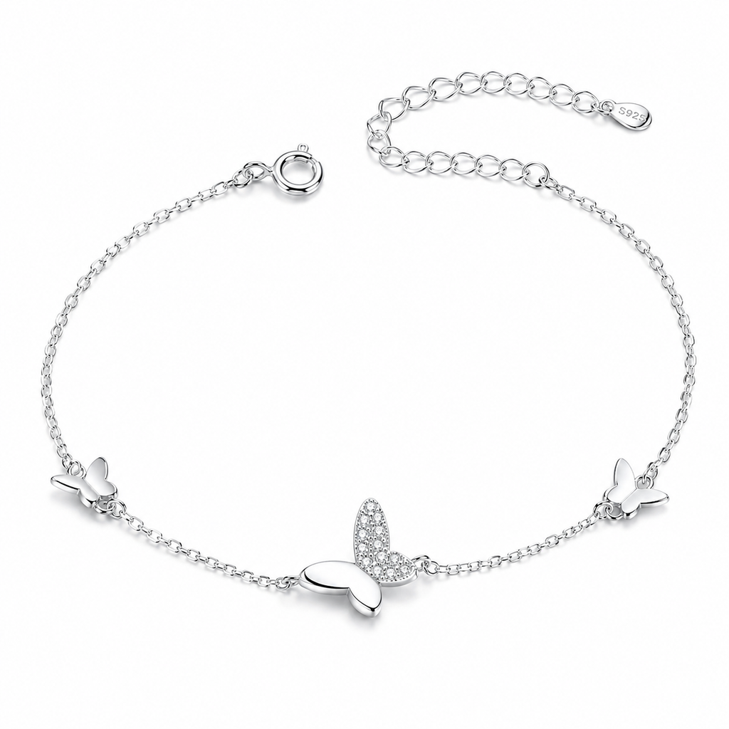Sommerfuglarmbånd i 925 Sterling Sølv – Elegant Armbånd til Dame