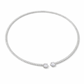 Hjerte Choker med Strass – Gullfarget Åpen Krage Halskjede | Elegant og Trendy Smykke til Dame