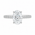 6 ct Labskapt Diamantring i 925 Sterling Sølv – Elegant Forlovelsesring for Dame