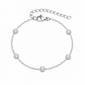 Lenkearmbånd med Zirkonia i Rustfritt Stål – Elegant Armbånd til Dame