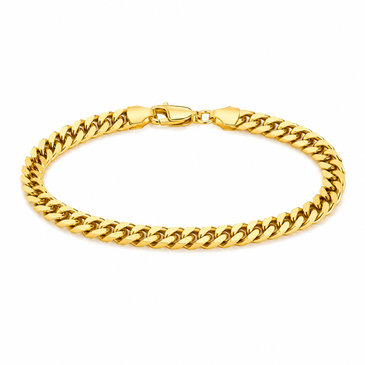 Cuban Link Armbånd i Rustfritt Stål – Gullfarget Lenkearmbånd til Dame