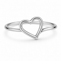 Vintage Hjertering i 925 Sterlingsølv | Elegant Ring til Dame