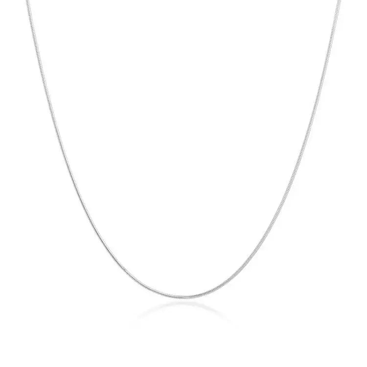 Tynt Snake Chain Halskjede i Gullfarget Stål – 1 mm Minimalistisk Choker (16–20")