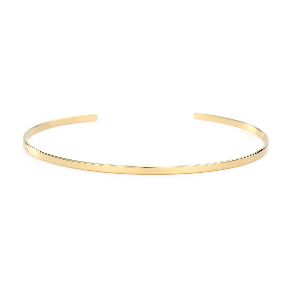 Moderne Cuff Armbånd i Rustfritt Stål – Minimalistisk Designerstil