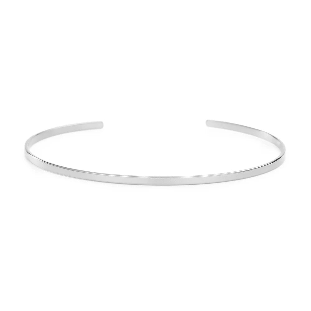 Moderne Cuff Armbånd i Rustfritt Stål – Minimalistisk Designerstil