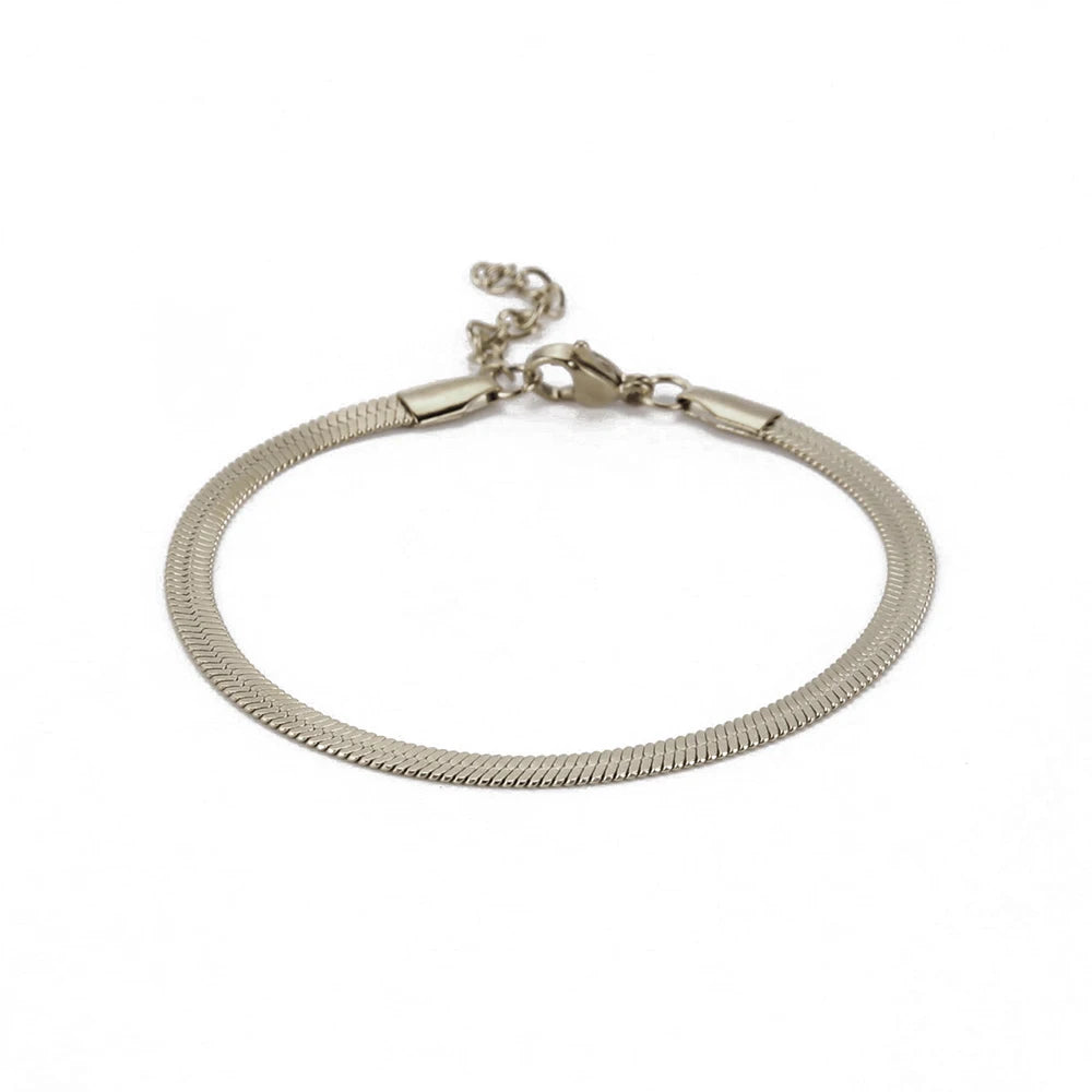 Snake Chain Armbånd i Gullfarget Stål – 2–5 mm Elegant og Tidløst Design