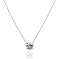 Moissanitt Solitaire Halskjede til Dame | Elegant Anheng i 5 mm eller 4 mm