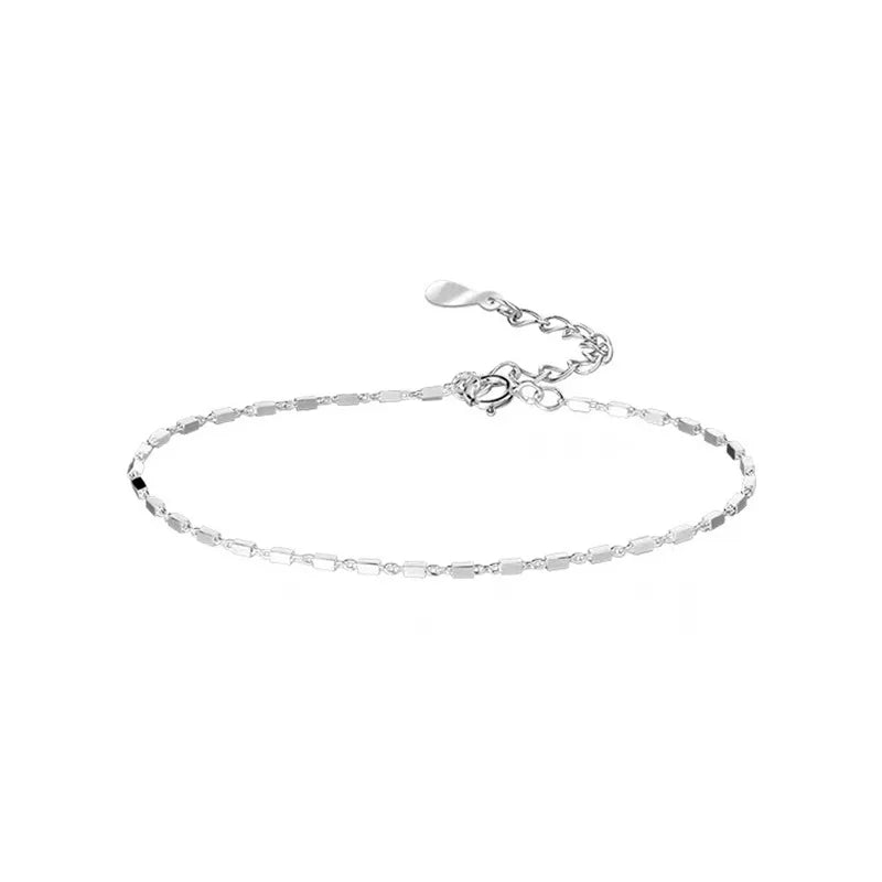 Geometrisk Armbånd i 925 Sterling Sølv – Minimalistisk Firkantet Smykke