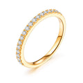 1,5 mm Moissanitt Half Eternity Ring i 925 Sterling Sølv for Dame