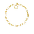 Link Chain Armbånd i 925 Sterling Sølv – Gullfarget Unisex Smykke
