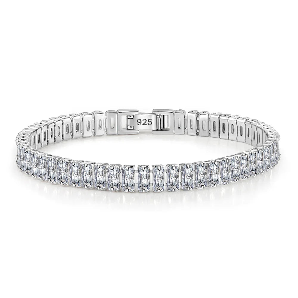 Krystallarmbånd i 925 Sterling Sølv – Elegant Smykke til Dame