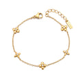 Blomsterarmbånd med Zirkonia – 18K Gullbelagt Stål (Vannbestandig)