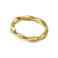 Moissanitt Eternity Ring med 14K Gullfyll – Tvunnet Design for Dame