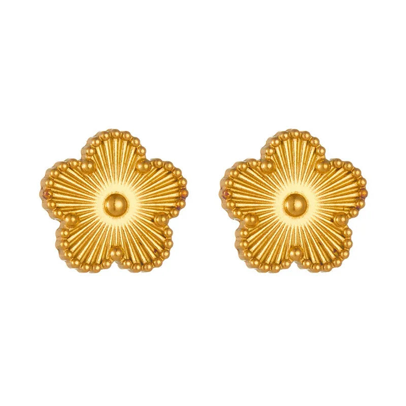 Blomster Øredobber til Dame – Vanntette Studs i Rustfritt Stål