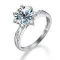 Solitær Moissanittring i 925 Sterling Sølv – Elegant Ring til Dame