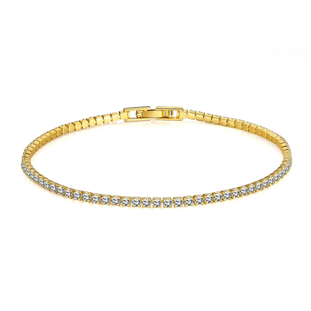 Moissanite-inspirert Armbånd i 925 Sterling Sølv – Elegant Smykke til Dame